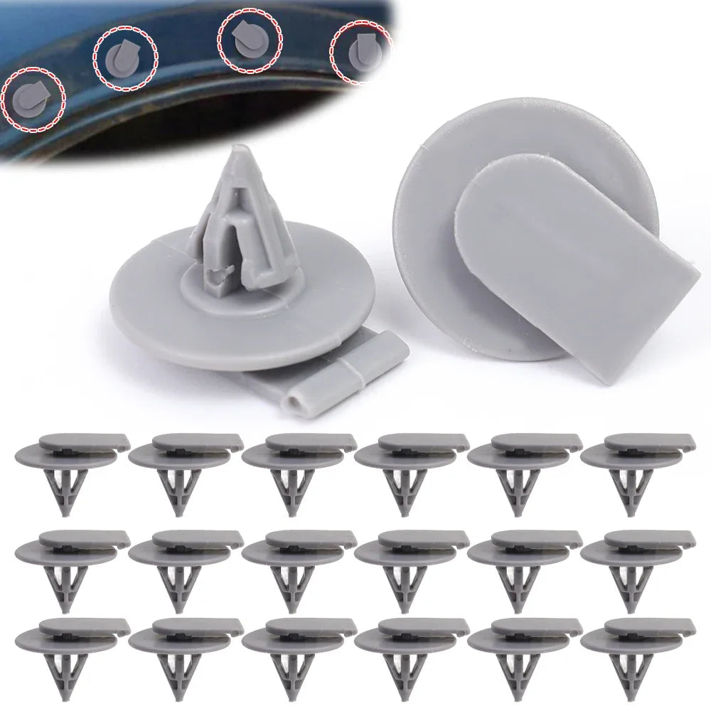 10/50pcs Car Fender Plastic Rivet Clip Car Wheel Arch Trim Clips Fastener Portable Plastic Rivet Glue Clip for BMW Mini R50 R53