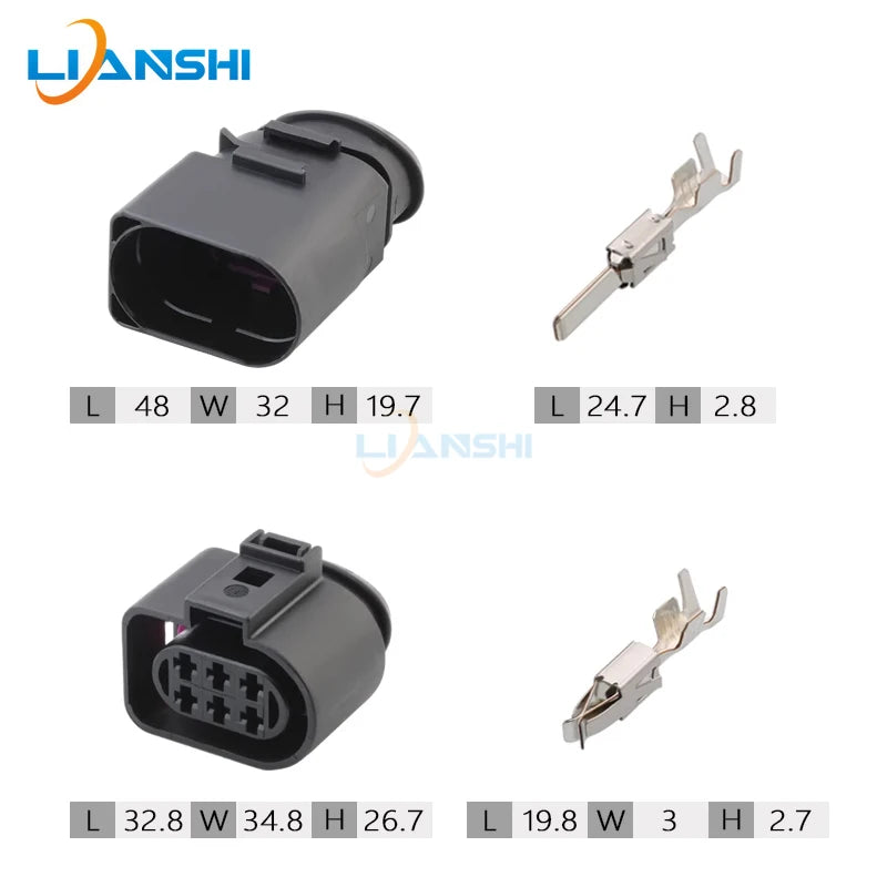 1J0973833/1J0973733 Suitable for the 6p wiring harness of the rear taillight plug of the oxygen sensor in Volkswagen and Audi ve