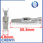50 Pcs female or male 4.8mm series Brass tin plating crimping plug connector terminal Pins 8100-0466 8100-0447 8100-0448