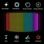Devil Eyes LED Matrix Display Flexible Pixel Screen APP Controlled Scrolling Car Truck Window Light Panel Waterproof DIY Amagi