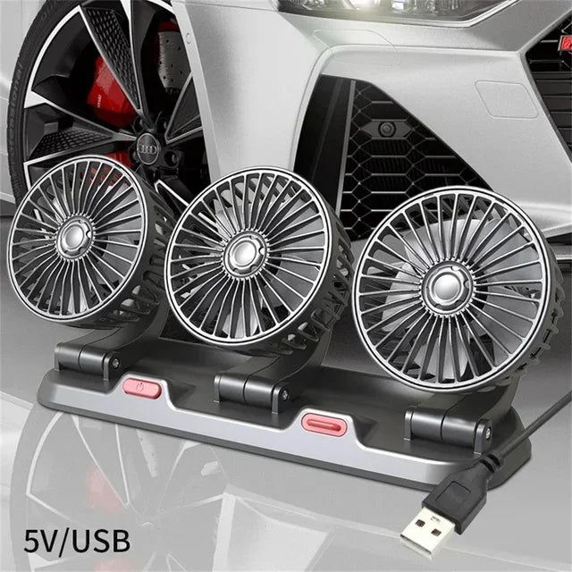Motorcycle Special 5V 12V 24V Powerful Heads 360° Rotatable 2 Speeds Car SUV Truck BUS Van Mini Cooling Fan Amagi