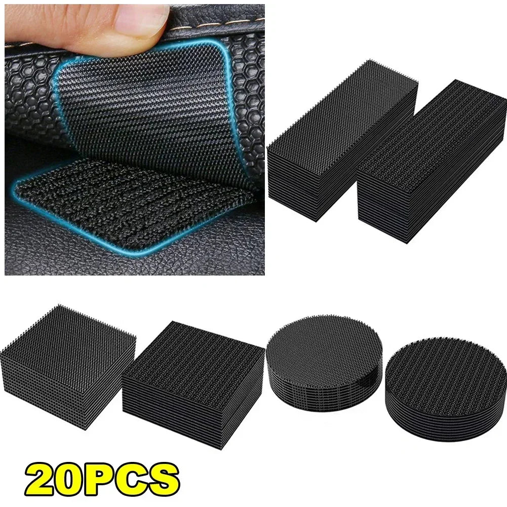 Double Sided Carpet Fixing Sticker Self Adhesive Car Carpet Fixed Patch Fastener Sheets Sofa Floor Foot Mats Anti Skid Grippers