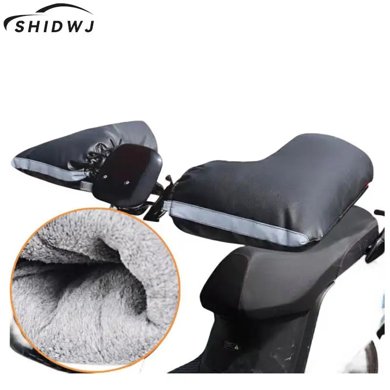 Motorcycle Scooter Thick Warm Handlebar Muff Grip Handle Bar Muff Rainproof Riding Protective Winter Warmer Thermal Cover Gloves