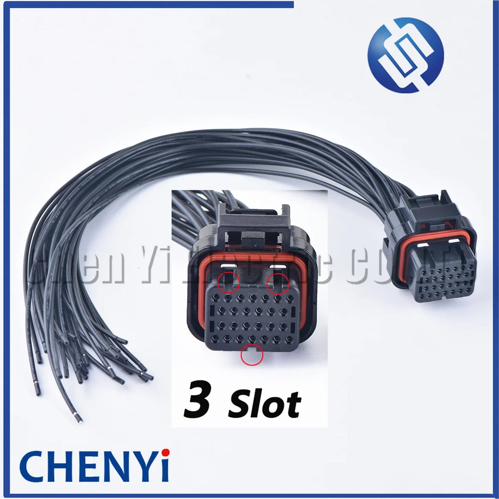 26 Pin Auto ECU Computer Connector Oil Gas Electrical Plug 3-1437290-7 3-1437290-8 1473416-1 1473416-2 With 30cm Wires
