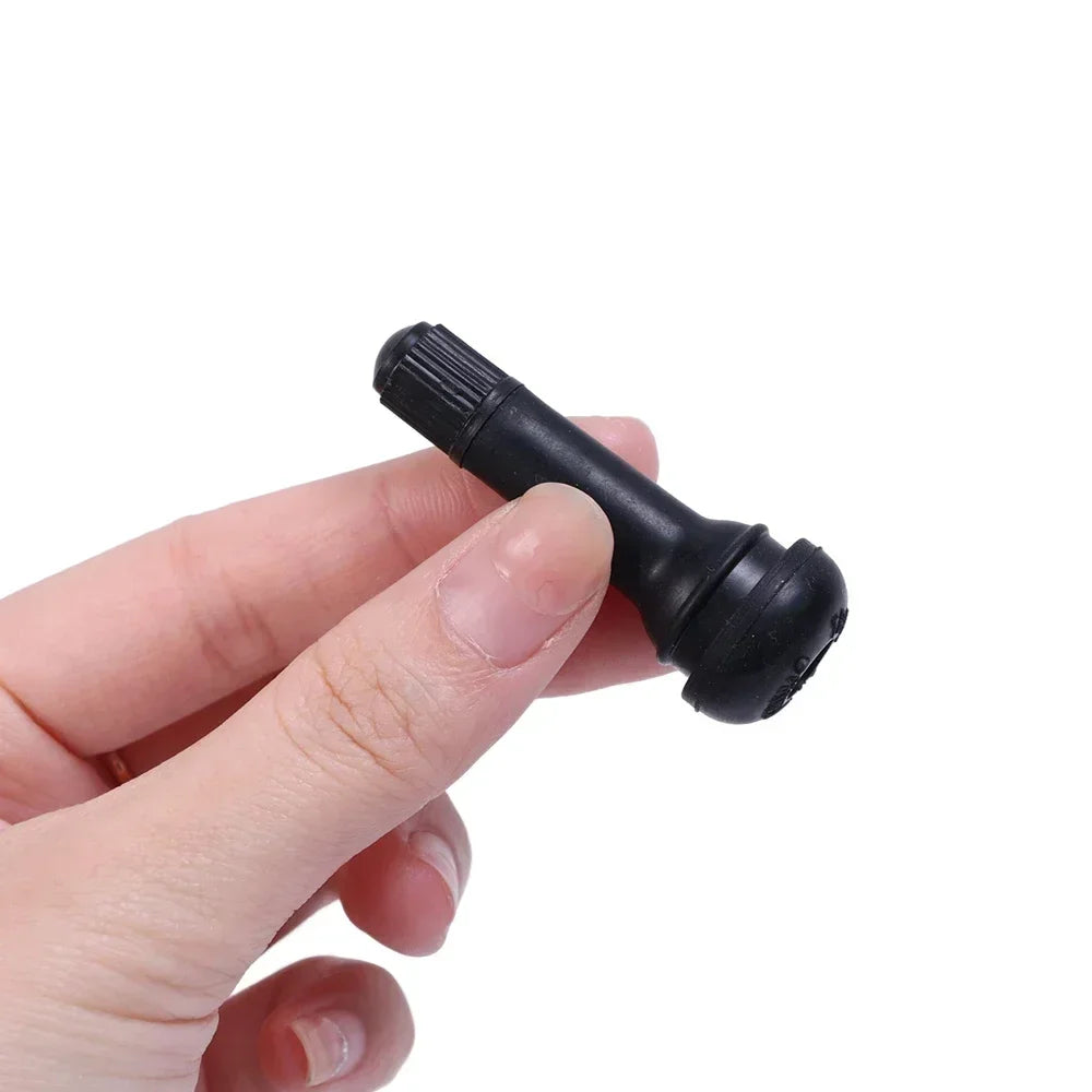 TR414 Car Wheel Tyre Tubeless Tire Tyre Valve Black Rubber Snap-in Stems Dust Caps Biycycle Wheels Tires Parts Accessories