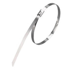 50PCS 304 Stainless Steel Zip Ties, Heavy-Duty Self-Locking Metal Cable Ties 4.6mm,Anti-Rust & Heat Resistant for Marine,Outdoor
