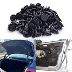 Car Bumper Door Panel Fender Liner Clips Retainer 8mm Auto Fasteners Rivets Clips Diameter Black Vehicle Accessories 20-100pcs