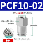 304 Stainless Steel Quick-Connect Air Hose Fittings - BSP 1/8",1/4",3/8",1/2 Pneumatic Pipe Connectors with Corrosion Resistance