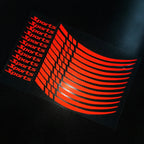12pcs Motorcycle Bicycle Wheel Rim Stripe Wheel Decal Tape Sticker 18-21 Inch Sport Reflective Rim Tape Tire Stickers