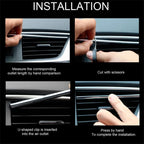 10Pcs Car Interior Air Conditioner Outlet Decoration Stripes  Car Air Conditioning Outlet U Style Decoration Strip Accessories