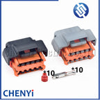 10 Pin  Automobile waterproof connector headlamp Headlight Lamp plug 98788-1201 With Pins For Peugeot 308 Citroen Renault