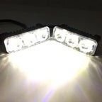 2pcs 3LED Car Work Light DRL Spotlight Super White High Power Waterproof Car Daytime Running Light Fog Lamp Driving Lamp