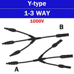 1/5 Sets Photovoltaic Solar PV Connector IP67 Y/T Type 30A 1000V 3-7 Way Branch Kit for PV/MC Cable 2.5/4/6mm² Battery Module