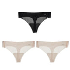 Transparent Thong Panties Women Ultra-thin Sense Sexy Female Seamless Low-waist Solid Color G-string Quick Drying Underwear amag