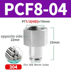 304 Stainless Steel Quick-Connect Air Hose Fittings - BSP 1/8",1/4",3/8",1/2 Pneumatic Pipe Connectors with Corrosion Resistance