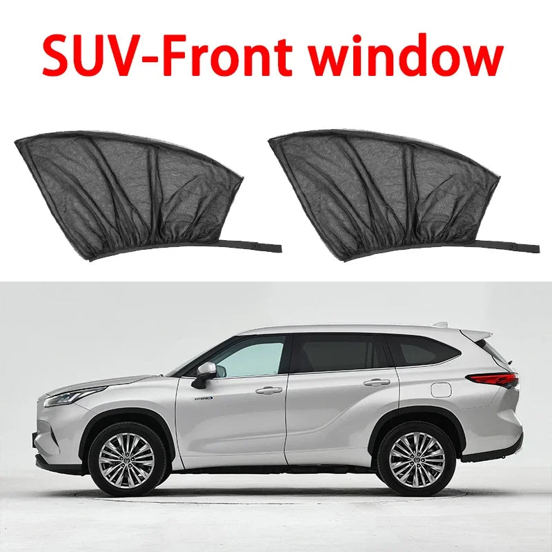 2pcs Car Styling Mosquito prevention Sun Shade Auto Uv Protect Curtain Beach Parasol Parasol Side Windows Children Shield Visor