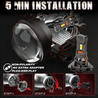 300W Turbo H7 LED CANBUS Lights 30000Lm Mini H11 LED Headlight With Cooling Fan Fog Driving Car Super Bright Waterproof Amagi