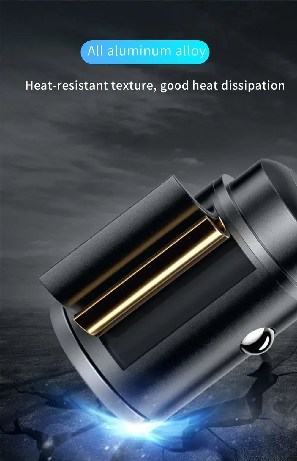 200/100W Mini Dual Ports USB Car Charger Lighter Fast Charging Phone Charger Adapter for IPhone 13 12 Xiaomi Huawei Samsung Amag