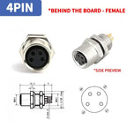M8 Sensor Connector Panel Back Mount Waterproof Flange Socket Threaded Coupling Male&Female 3Pin 4Pin 5Pin A Type