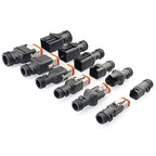 10/50 Sets 2-12P Male Female DT Connector Tail Clip Set with Corrugated Pipe Fixed Harness Clip,Protective Sheath 1011-235-0405
