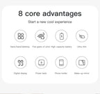 Foldable Mini Fan Portable Desk Fan with Phone Stand USB Rechargeable Handheld Fan for Outdoor Travel Camping Hanging Neck Amagi