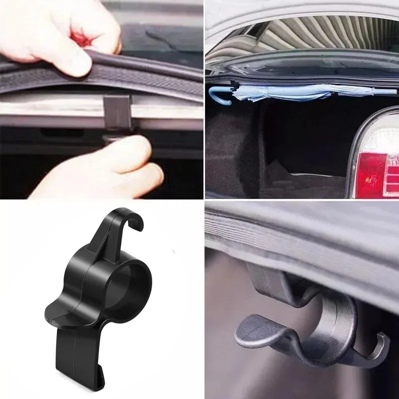 1/4pcs Car Umbrella Holder Car Trunk Hook Umbrella Mount Plant Towel Hook Auto Accessories Internal Storage Organizer Holders