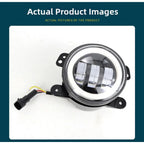 2 PCS 3.5Inch Car  LED Fog Lights Ring White Yellow  Ring Turn Signal Lamp For Offroad  Vehicle Headlight
