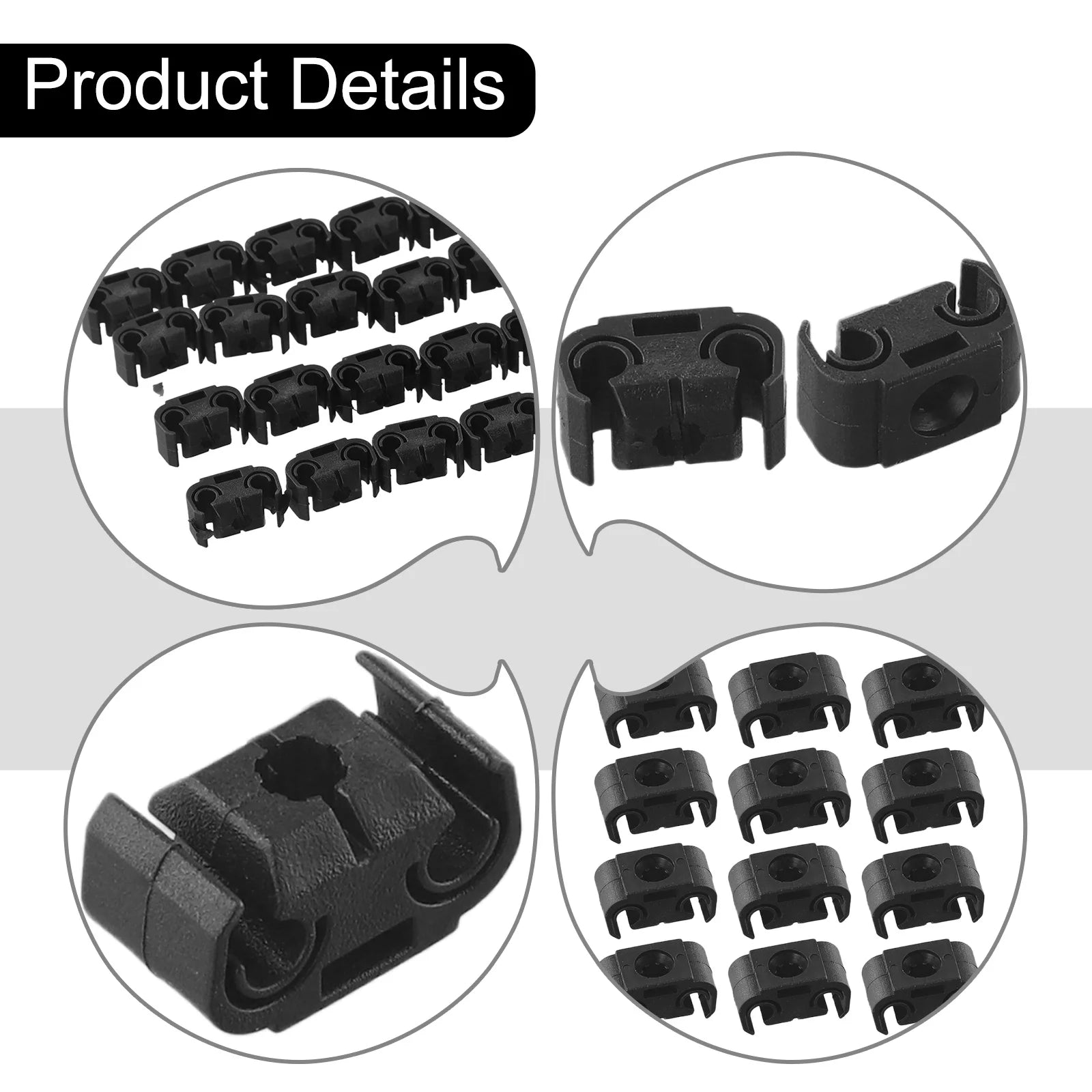 Car Double Brake Line Clip Brake Line Holder 4.75mm For Skoda A4/S4/A6 Car Brake Line Hose Clips Double Cable Holder Clip