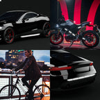 7Pcs Car Reflective Warn Strip Tape Bumper Safety Stickers Car Safety Mark Reflective Strip Car Trim Accessories