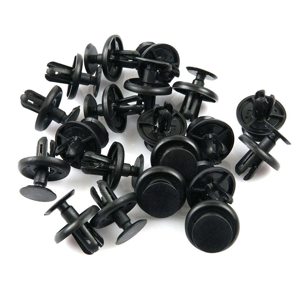 25Pcs Plastic Push Clips Hood Engine Under Cover For LEXUS ES300 ES350 For RAV4 Car Hood Engine Under Cover Interior Push Clips