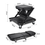 Foldable car repair lying board 40 inches Workshop Bench Wheels Roller Creeper Seat Roller Seat Amagi