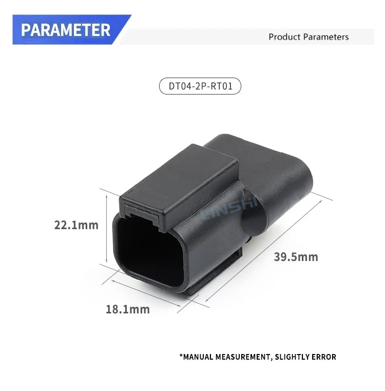 DT04-2P-RT01/DT04-2P-RT02 Automotive wiring harness connector with diode male connector