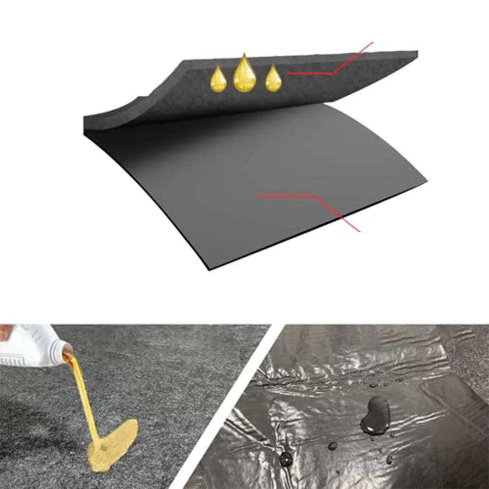 1pcs Oil Spray Mat Back Washable Non-Slip Oil Collection Mat 150x90cm For Garage Use Outdoor Maintenance To Clean Design