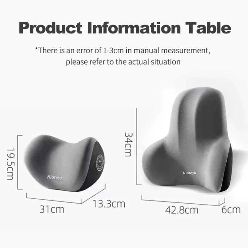 Comfortable Car Headrest and Lumbar Support Cushion for Office Home Chairs - Relieve Back Pain and Improve Posture Accessories