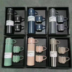 Vacuum Flasks Thermoses Set Thermos for Hot Water Bottle Drinkware Fathers Day Gifts Home Stainless Steel 500ml Thermal Cold