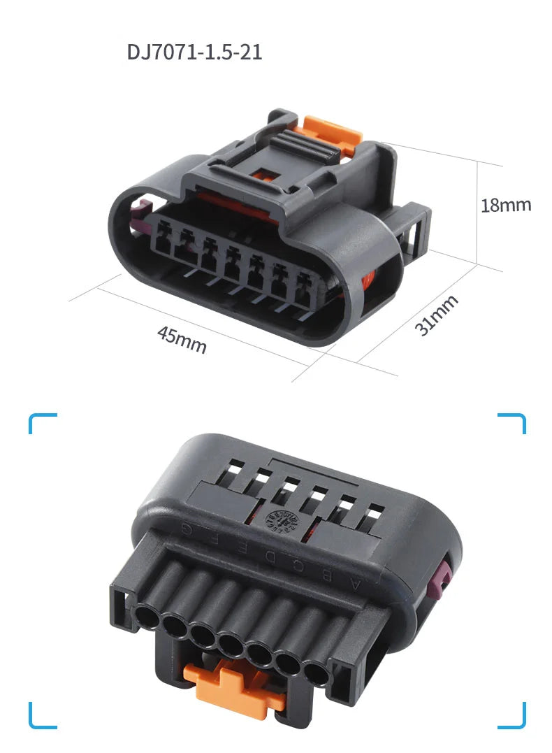 1 Set 7 Pin 1930-0958 Auto Ignition Coil Electrical Cable Connectors Wire Harness Plug For GM Chevrolet Buick Opel PP10000888