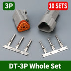 10 Sets Deutsch DT Connector DT06-2S/DT04-2P 2P 3P 4P 6P 8P 12P Waterproof Electrical Connector For car Motor With Pins 22-16AWG