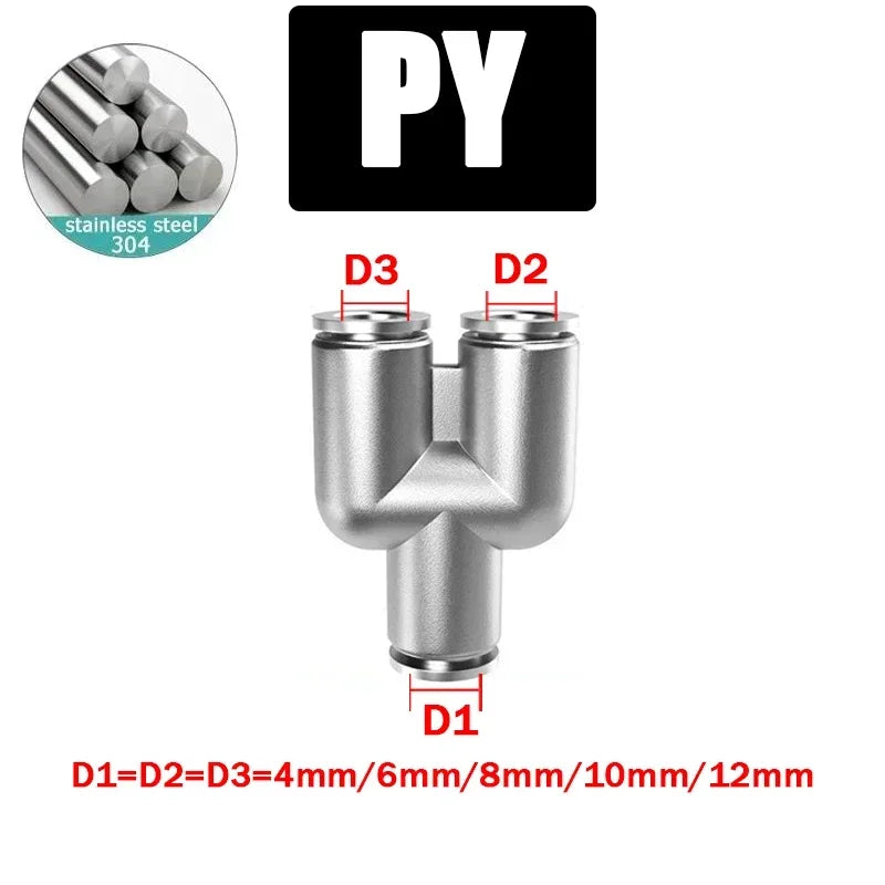 Pneumatic Fitting Tube Connector Fittings Air Quick Water Pipe Push In Hose Quick Couping OD 4mm 6mm 8mm 10mm 12mm Multiple type