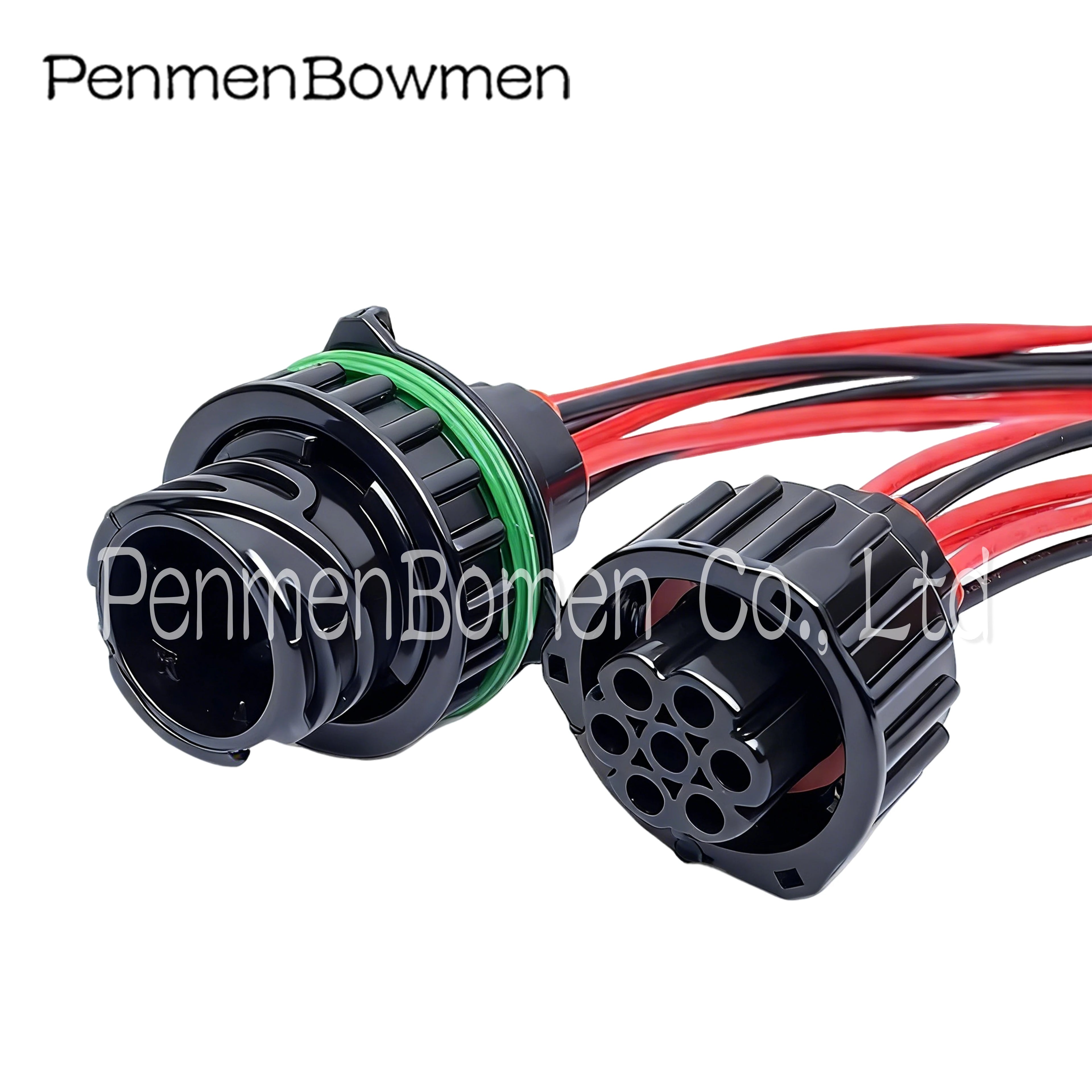 1 Set 7 Pin Car 1718230-1 Circular Truck Tail Light Electrical Cable Connectors Female Male Wire Harness Plug 968421-1 967650-1