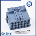 1 set 18 Pin Car grey Connector Male Female Quick Connector Car Harness Connector Plug 1-967624 1-967629 With Pins