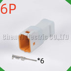 6 Pin Auto Waterproof Electronic Connector Wire Harness Butt Plug For 06R-JWPF-VSLE-S 0...