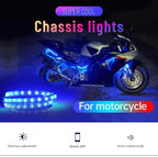 Motorcycle Atmosphere Underglow Lights LED Kits App Remote Control RGB Waterproof For Yamaha BMW Harley Suzuki E-bike Amagi