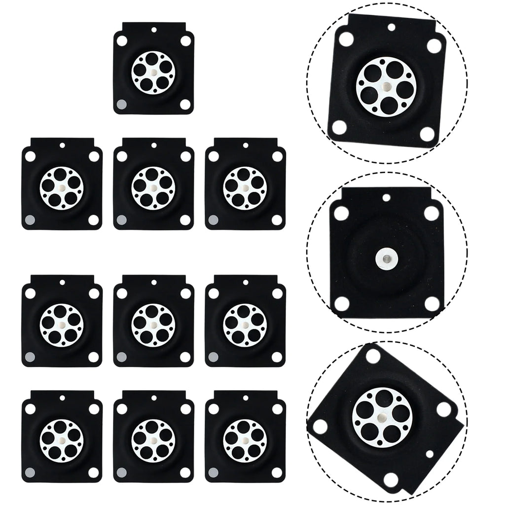 10PCS Carburetor  Metering Diaphragm  For 4314 121 4700 For Zama  A015053 C1Q  Carb Carburetor  Membrane Pads