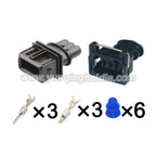 3 Pin Connectors Waterproof 3.5mm Male Female Connector Auto Fuel Injector EV1 Cable Socket for Xiali BYD 282729-1 1-962581-1