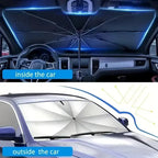 Foldable Car Windshield Sun Shield UV Protection Heat Blocking Sunshade For Front Window Heat Blocking Vehicle Umbrella Amagi
