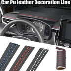 Universal Car Mouldings Trim Pu Leather Braid Decorative Line Strip For Door Dashboard Sticker Car Interior DIY Strips New Style