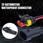 1-10Sets Automotive 2 Pin Way Wire Waterproof Electrical Connectors Suitable for Trucks Ship Jet Ski Scooter Car and Ship
