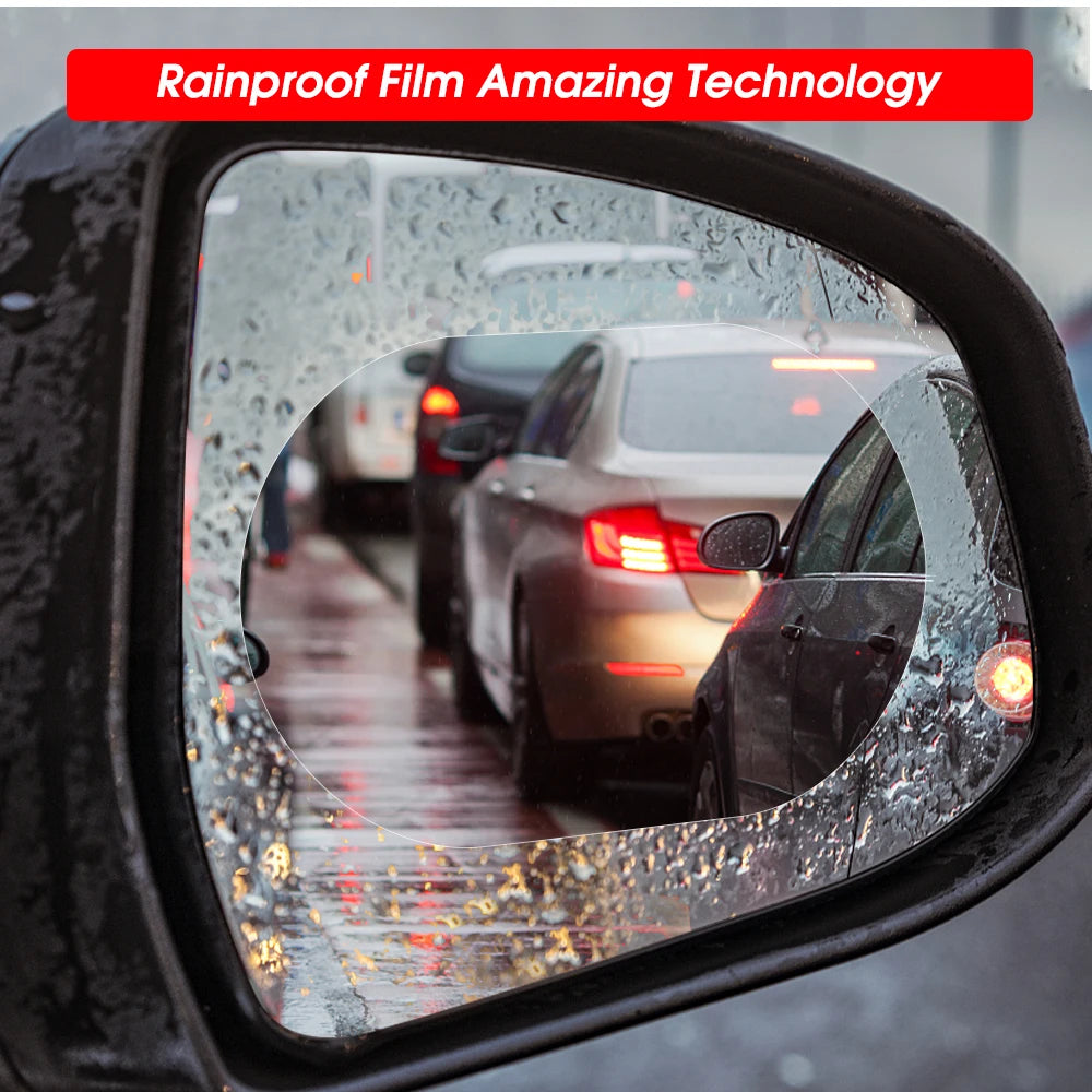 Car Rearview Mirror Film Side Window Rainproof Clear Film 2/1Pcs Anti Fog Window Mirror Protective Film Sticker Car Accessories