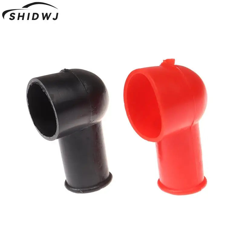 1Pair Black Red Battery Terminal Protective Covers Round Insulating Caps Insulating Protector Replacement Batteries Accessories