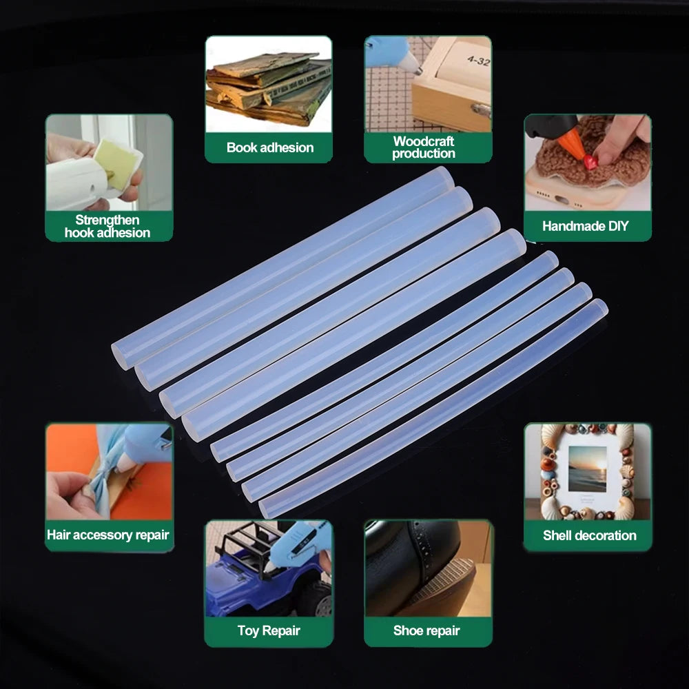 1-30PCS Transparent Hot Melt Glue Stick Strong Adhesive DIY Handmade Glue Stick Car Repair High Viscosity Hot Melt Glues Sticks